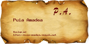 Puia Amadea névjegykártya